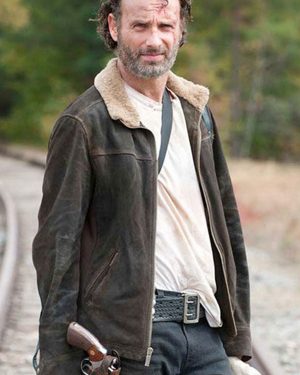 Rick Grimes The Walking Dead S05 Suede Leather Jacket