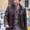 Jack O’Malley Red One Chris Evans Brown Leather Coat
