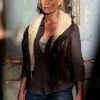 Laurie Holden The Walking Dead Brown Leather Vest