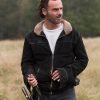 Andrew Lincoln The Walking Dead S05 Brown Suede Leather Jacket