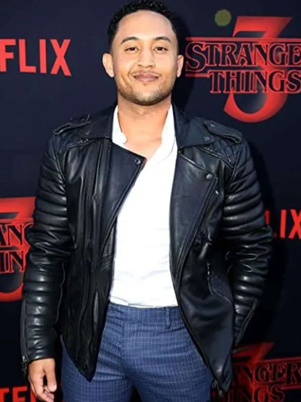 Tahj Mowry Stranger Things Biker Leather Jacket
