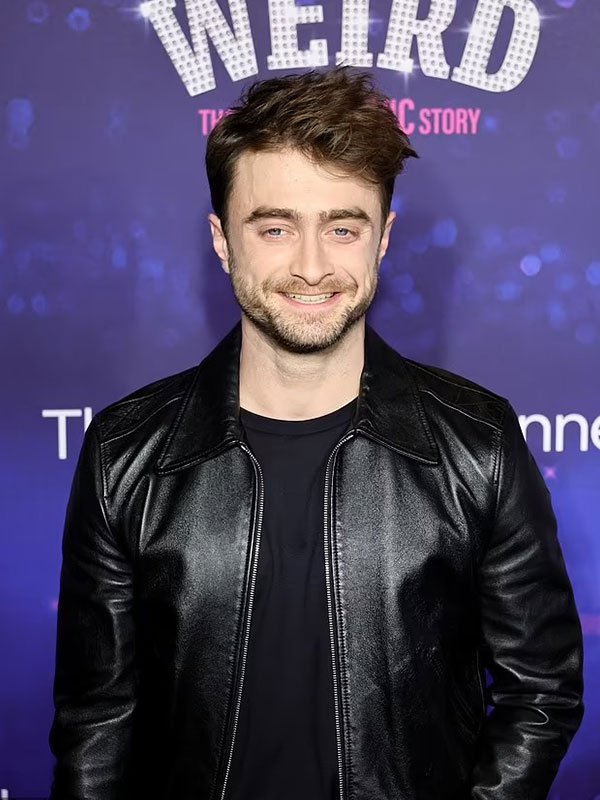 Daniel Radcliffe Weird The Al Yankovic Story Black Leather Jacket - Image 4