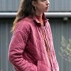 Margaret Qualley Pink Quilted Jacket