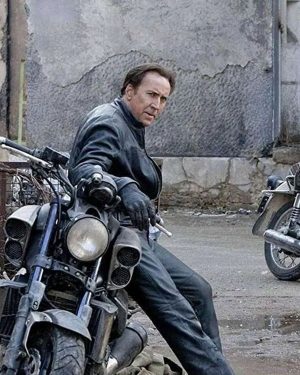 Nicolas Cage Black Leather Jacket