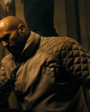Jason Statham Beige Quilted Jacket