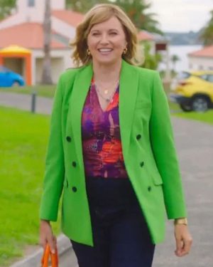 Lucy Lawless Green Blazer My Life Is Murder