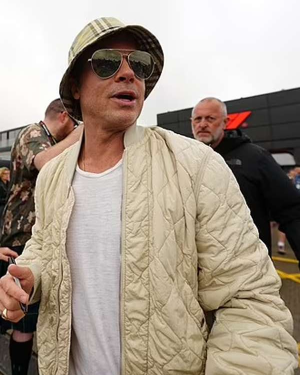 Movie F1 Brad Pitt Quilted Jacket