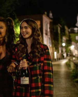 Emily In Paris Emily Cooper Multicolor Plaid Coat