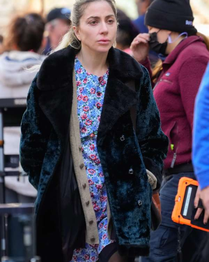 Harley Quinn Black Shearling Coat