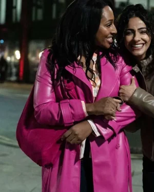 Curfew Alexandra Burke Pink Leather Jacket