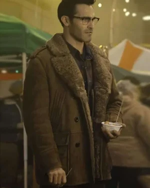 Superman And Lois S01 Clark Kent Suede Shearling Coat