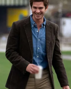 We Live in Time Andrew Garfield Grey Blazer