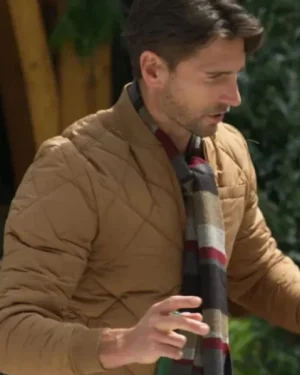 Andrew W. Walker Jingle Bell Run Movie 2024 Wes Brown Quilted Bomber Jacket
