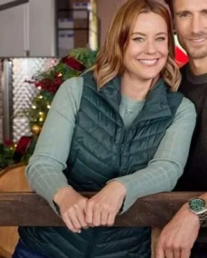 Ashley Williams Jingle Bell Run 2024 Avery Puffer Green Vest