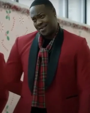 Christmas on Call 2024 Ser'Darius Blain Red Blazer