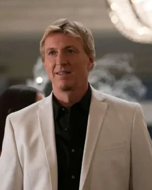 Cobra Kai S03 William Zabka White Blazer