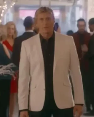 Alternative view of Cobra Kai S03 William Zabka White Blazer
