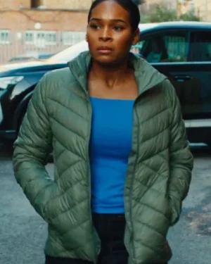 Supacell Nadine Mills Green Puffer Jacket