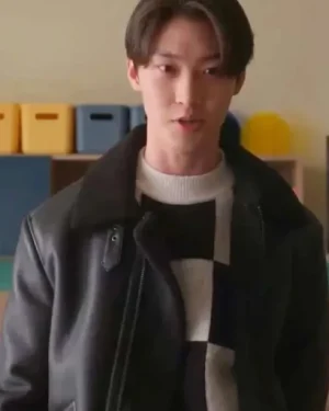 XO Kitty S01 Shearling Min Ho Black Leather Jacket