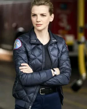 Chicago Fire Kara Killmer Black Quilted Jacket