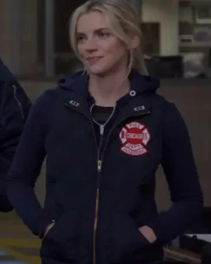 Alternative view of Chicago Fire S12 Sylvie Brett Blue Quilted Vest