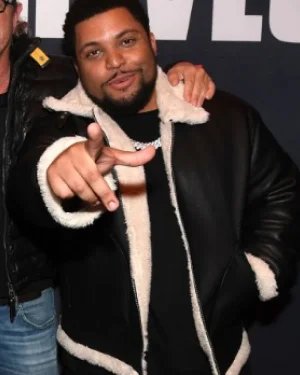 Den of Thieves O’Shea Jackson Black Shearling Jacket