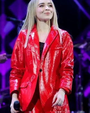 Jingle Ball Sabrina Carpenter Red Blazer
