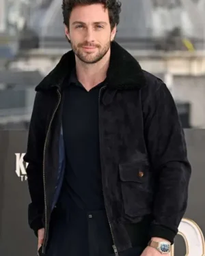 Alternative view of Kraven the Hunter Aaron Taylor-Johnson Suede Leather Jacket