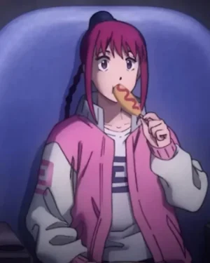 Alternative view of Sakamoto Days Lu Xiaotang Pink Varsity Jacket