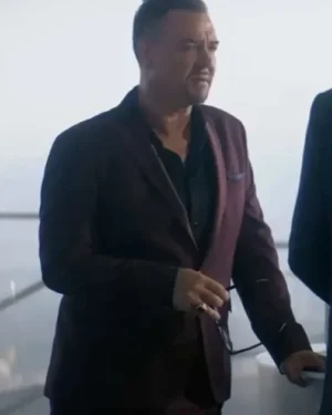 Man with No Past Marton Csokas Maroon Blazer