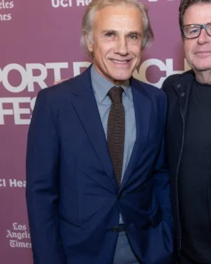 Old Guy Christoph Waltz Blue Blazer