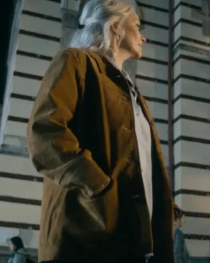 Man with No Past 2025 Charlotte Weston Brown Leather Jacket