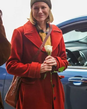 The Friend 2025 Naomi Watts Red Wool Coat