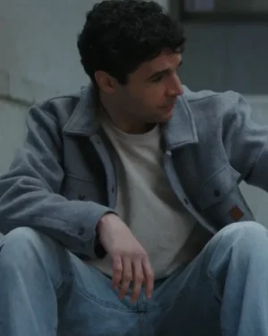 Wolf Man Christopher Abbott Grey Wool Coat