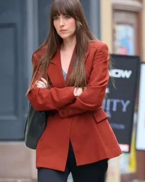 Dakota Johnson Materialists 2025 Red Blazer