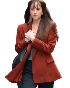 Dakota Johnson Movie Materialists 2025 Lucy Red Blazer For Women