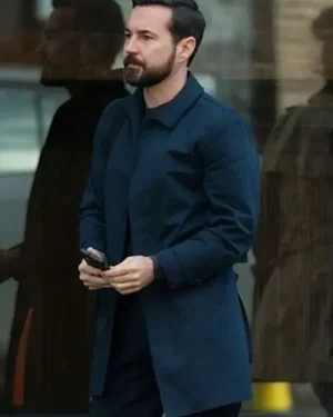 Fear 2025 Martin Compston Blue Cotton Coat