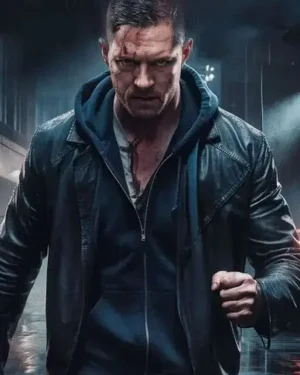 HAVOC 2025 Tom Hardy Black Leather Jacket