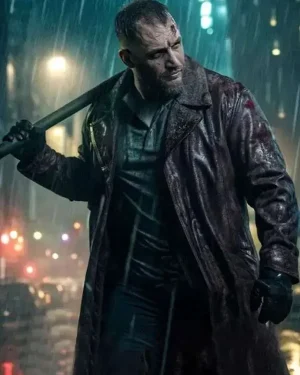 HAVOC 2025 Tom Hardy Brown Leather Coat