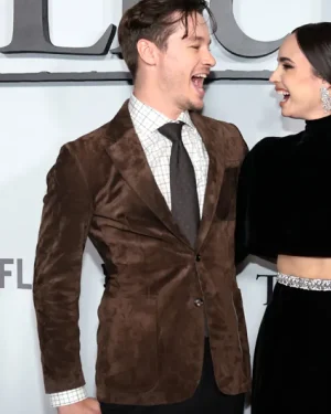 Alternative view of The Life List 2025 Kyle Allen Brown Velvet Blazer