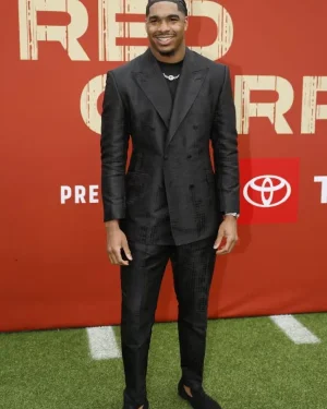 NFL Draft JIhaad Campbell Black Checkered Suit