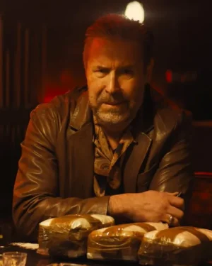 Deep Cover Paddy Considine Brown Leather Blazer