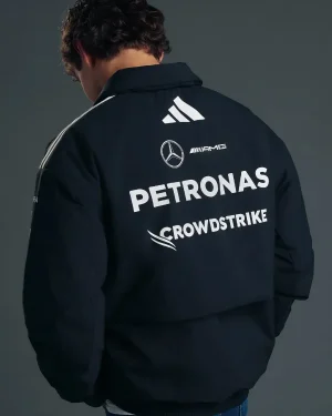 Formula 1 Team Mercedes AMG Petronas 2025 Black Racing Jacket