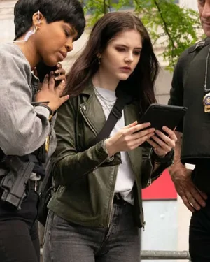 Alternative view of Law and Order Organized Crime Ainsley Seiger Biker Jacket