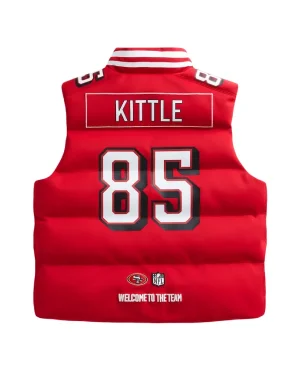 NFL Player 2025 San Francisco 49ers George Kittle Scarlet Unisex Red Puffer Vest