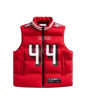 NFL Player Kyle Juszczyk Scarlet Unisex Puffer Vest