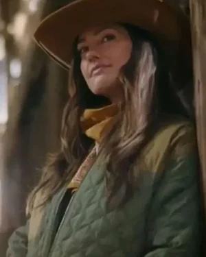 Quinn O’Grady TV Series Ransom Canyon Minka Kelly Green Quilted Jacket