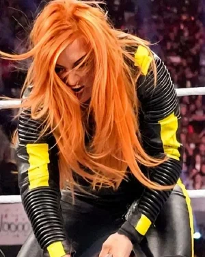 Alternative view of WWE Becky Lynch Black Biker Leather Jacket