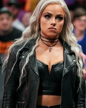 Alternative view of WWE Liv Morgan Black Biker Leather Jacket