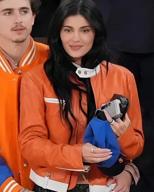 Kylie Jenner Madison Square Garden Leather Jacket